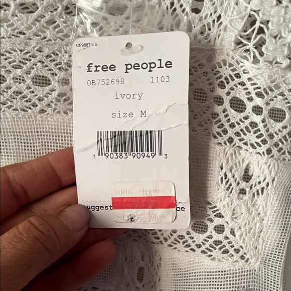 Free People White and Gray Long Sleeve Dress - Picture 4 of 10